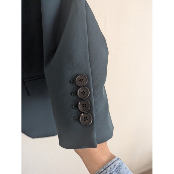 Veronica Beard Empire dickey blazer size 8 teal double breasted $695 - Picture 5 of 9